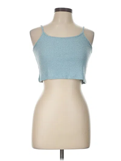Pre-owned Bardot Tank Top Blue Halter Neckline Tops