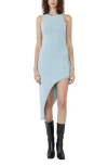 Bardot The Fluffy Knit Dress In Dusty Blue