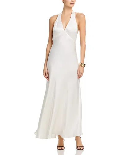Bardot Thena Halter Neck Maxi Dress In White