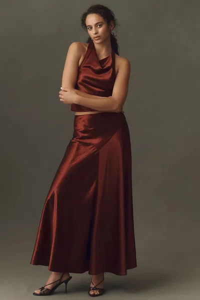 Bardot Toni Full Maxi Skirt In Brown