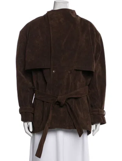 Pre-owned Bardot Trench Coat In Brown