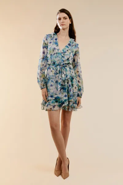 Bardot Triple Frill Dress In Blue