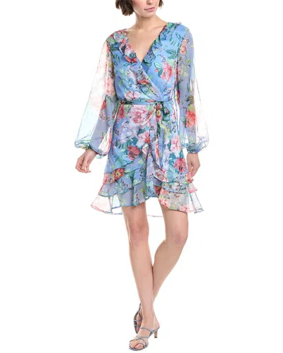 Bardot Triple Frill Mini Dress In Blue