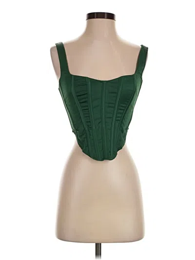Pre-owned Bardot Tube Top Green Strapless Neckline Tops