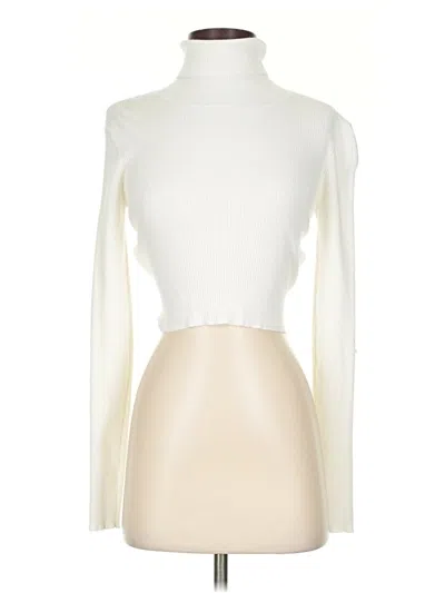 Pre-owned Bardot Turtleneck Sweater In White