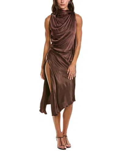 Bardot Valentine High-low Maxi Dress In Brown
