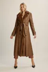 Bardot Vegan Leather Shearling Coat