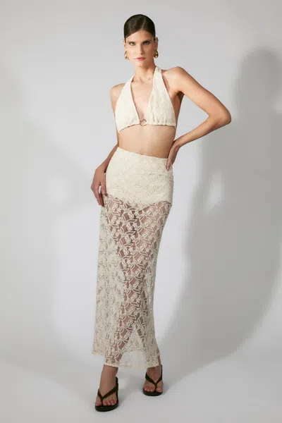 Bardot Venetia Halter Bralette In Neutral