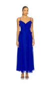 Bardot Veris Ruffle Maxi Dress In Gold
