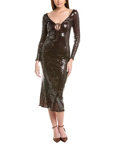 Bardot Verona Sequin Maxi Dress In Brown