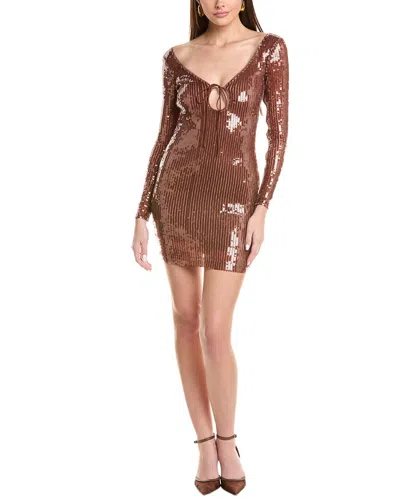 Bardot Verona Sequin Mini Dress In Brown