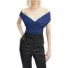 Bardot Vespera Off The Shoulder Mesh Bodysuit In Royal Blue