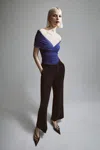 Bardot Vespera Spot Mesh Bodysuit In Royal Blue