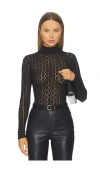 Bardot Vezza Floral Mesh Bodysuit In Black