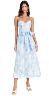 Bardot Vibrant Tie Dye Midi Dress Aqua Tie Dye In Aqua Tie Dye