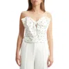 Bardot Vieda Bow Front Camisole In White Black Spot