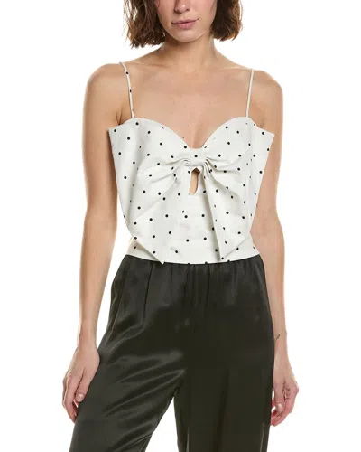 Bardot Vieda Linen Bow Front Top In Multi