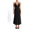 Bardot Vivianna Embroidered Lace & Satin Evening Dress In Black
