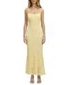 Bardot Adoni Floral Mesh Midi Slip Dress In Canary Yellow