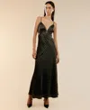 Bardot Monroe Cowl Neck Maxi Dress In Blackspot