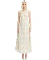 Bardot Lora Broderie Maxi Dress In Yellow Floral