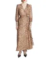 Bardot Lucianna Leopard Print Long Sleeve Wrap Dress In B Leopard