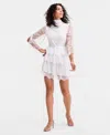 Bardot Women's Norah Ruffled Lace Mini Dress In White
