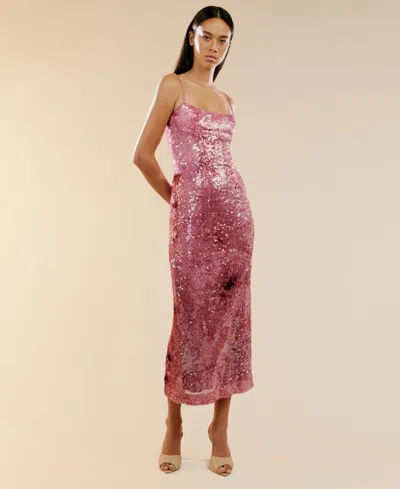 Bardot Women's Sequined Maxi Dress In Party Pink