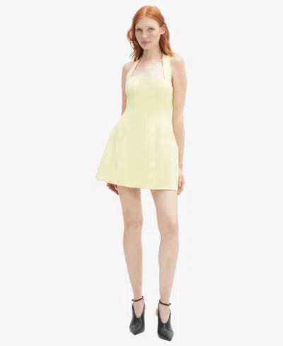 Bardot Women's Structured Halter Mini Dress In Neutral