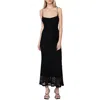 Bardot Womens Lace Fitted Maxi Dress In Black