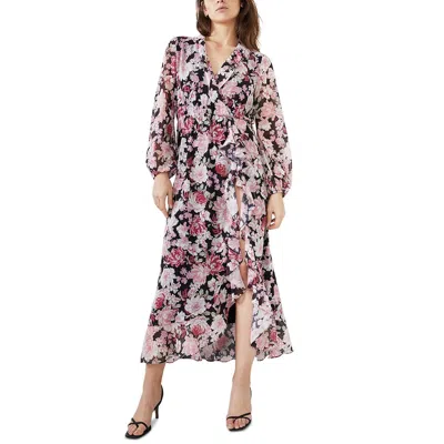 Bardot Womens Ruffled Maxi Wrap Dress In Multi