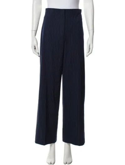 Pre-owned Bardot Wool Wide Leg Pants In Blue