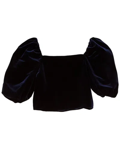 Bardot Kids' Wynter Velour Top In Black