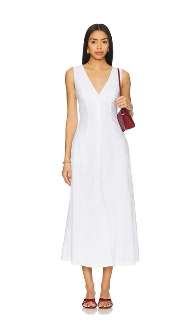 Bardot X Revolve Cordelia Linen Midi Dress In White