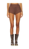 Bardot X Revolve Jayla Faux Suede Mini Short In Brown