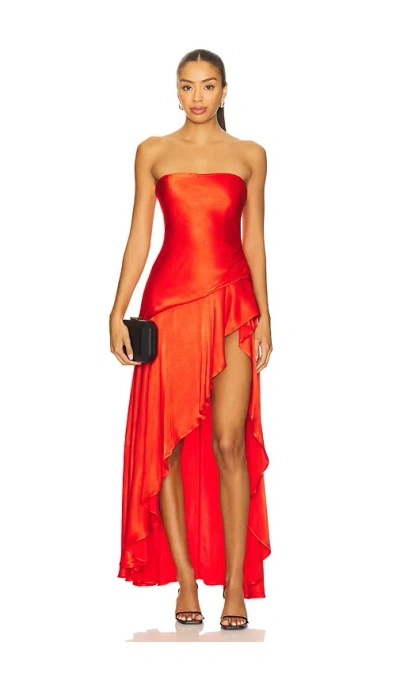 Bardot X Revolve Lorenza Midi Dress In Red