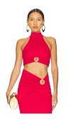 Bardot X Revolve Neve Sleeveless Knit Top In 深紅系列