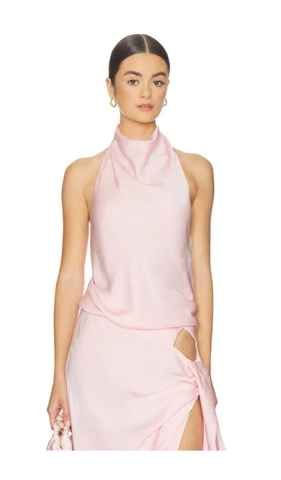 Bardot X Revolve Solene High Cowl Neck Top In Pink