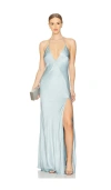 Bardot X Revolve Yve Halter Dress In 矢车菊