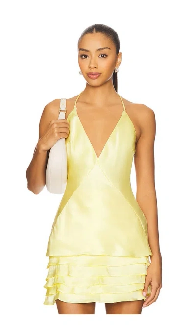 Bardot Yve Halter Neck Cami In Yellow