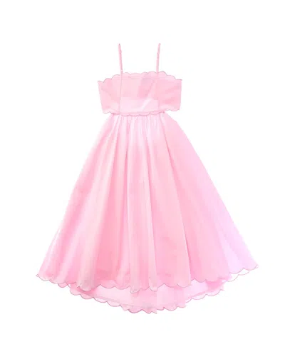 Bardot Kids' Zaria Midi Poplin Dress In Pink
