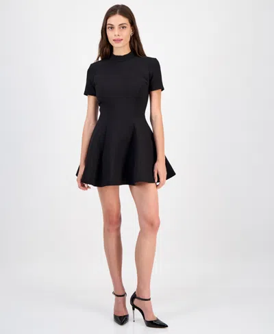 BARDOT WOMEN'S ZEPHYRA MOCK NECK FIT & FLARE DRESS