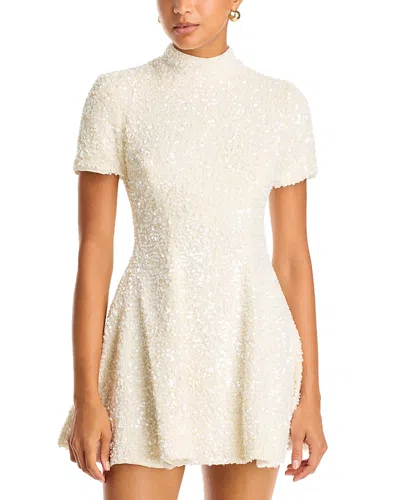 Bardot Zephyra Sequined Mini Dress In White