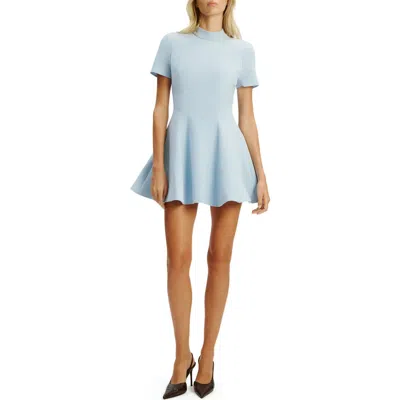 Bardot Zephyra Short Sleeve Minidress In Blue