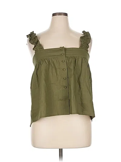 Pre-owned Bare By Charlie Holiday Sleeveless Blouse In Green