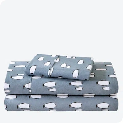 Bare Home 100% Cotton Flannel Sheet Set In Blue