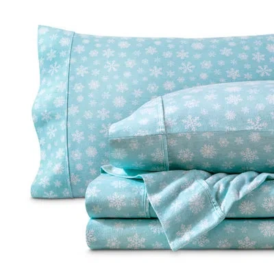 Bare Home 100% Cotton Flannel Sheet Set In Blue
