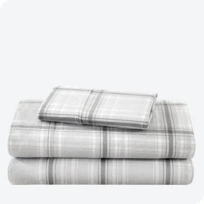 Bare Home 100% Cotton Flannel Sheet Set In Gray