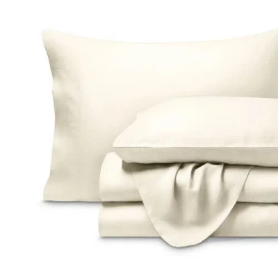 Bare Home 100% European Linen Sheet Set In Brown