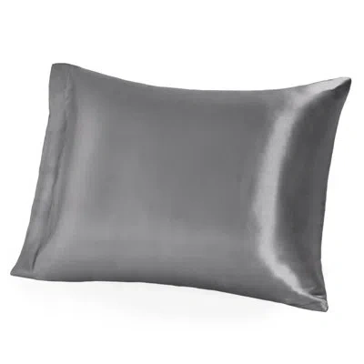 Bare Home 100% Mulberry Silk Pillowcase Zipper Closure In Gray